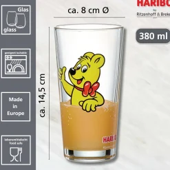 Discount Trinkglas HARIBO Thumbs Up | 380 ml | orange Glas