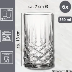 New Trinkgläser-Set Capri | 6-teilig | 360 ml Gläser-Set