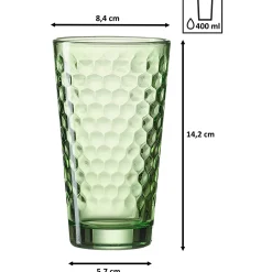 Online Trinkgläser-Set Favo | 6-teilig | grün | 350 ml Gläser-Set