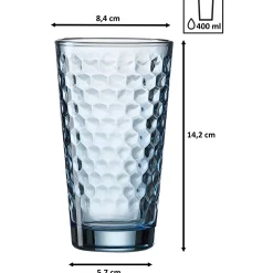 Discount Trinkgläser-Set Favo | 6-teilig | blau | 350 ml Gläser-Set