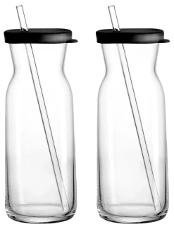 Hot Trinkgläser-Set Giardino | 6-teilig | 700 ml | mit Glastrinkhalmen Set
