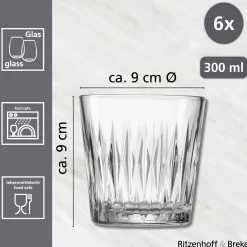 Trinkgläser-Set Nobel | 6-teilig | 300 ml Gläser-Set