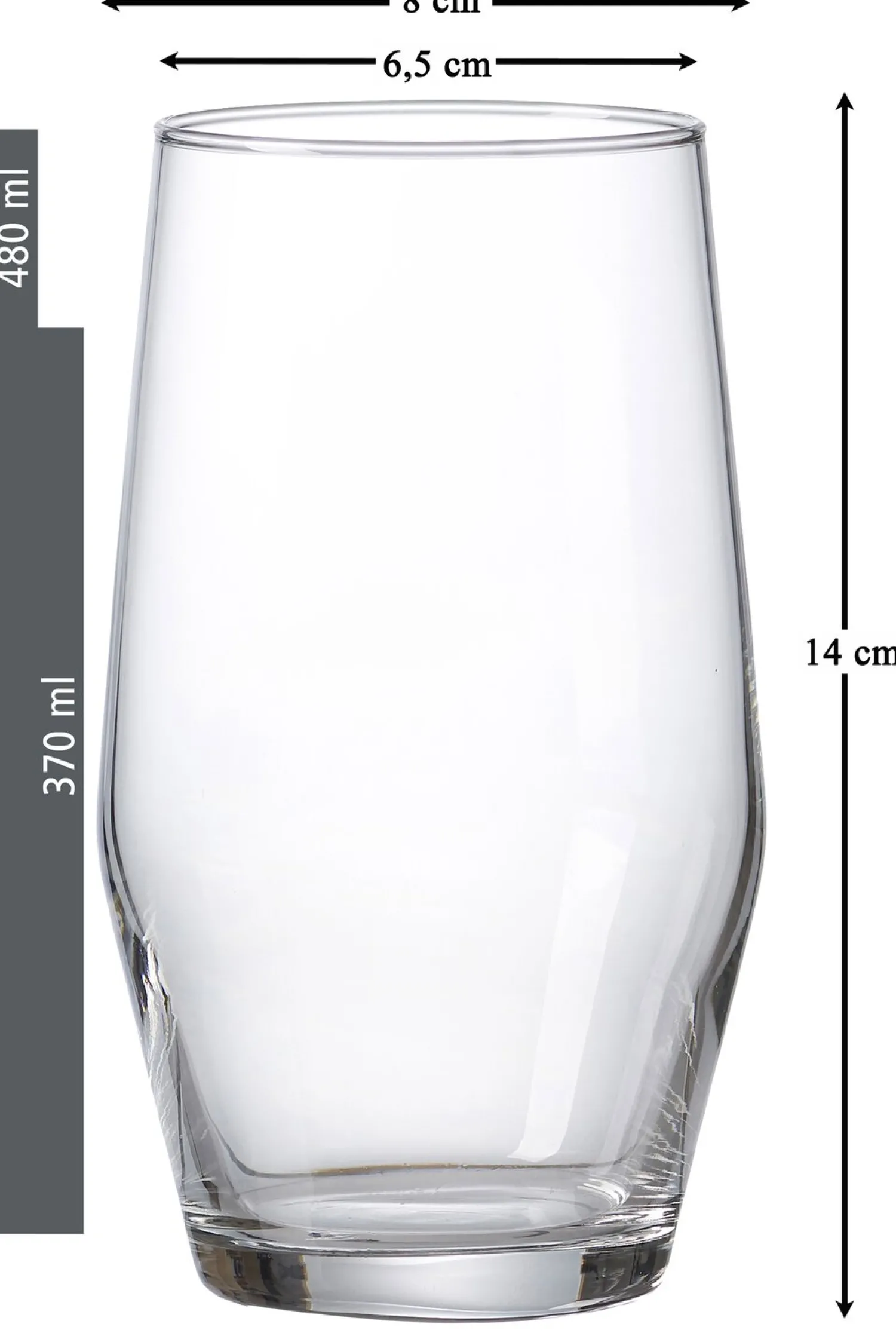 Hot Trinkgläser-Set Salsa | 6-teilig | 370 ml Gläser-Set