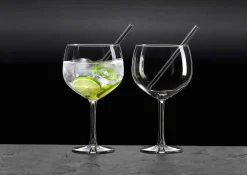 Discount Trinkgläser-Set Tonic | 4-teilig | 650 ml | mit Glastrinkhalmen Gläser-Set