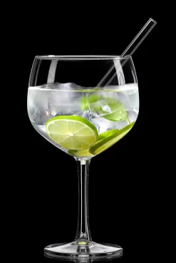 Discount Trinkgläser-Set Tonic | 4-teilig | 650 ml | mit Glastrinkhalmen Gläser-Set