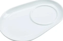Discount Untersetzer Bianco | 18 x 12,5 cm | weiss | oval Untertasse