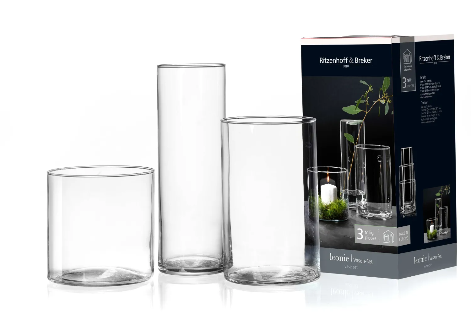 Outlet Vase Leonie | 10 x 10 x 29,5 cm Vase
