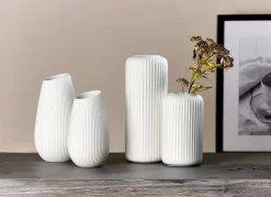 Vase Nora | 9 x 9 x 16 cm | weiss Vase