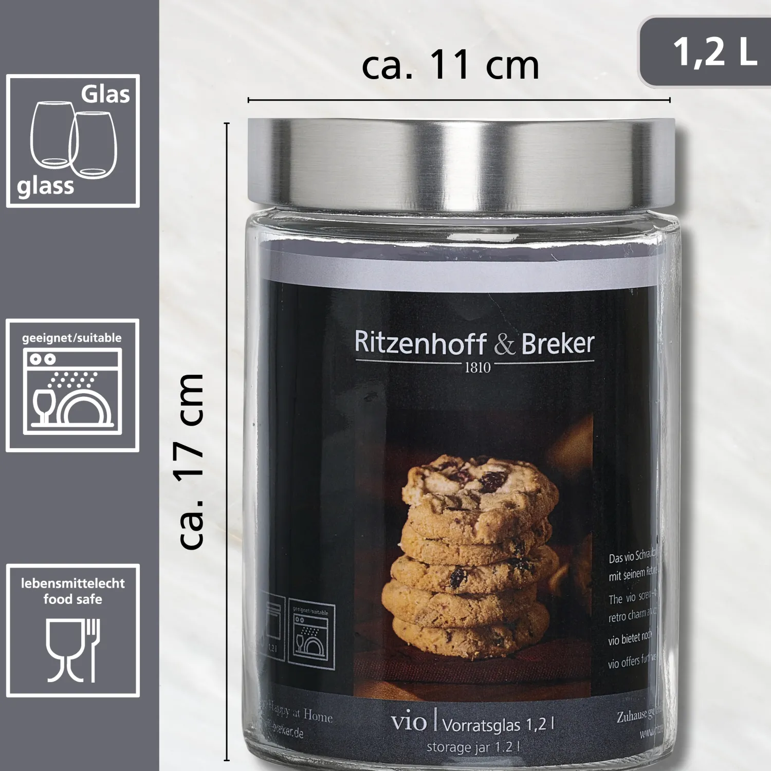Outlet Vorratsdose Vio | 1,2 Liter Dose