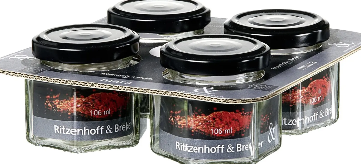 Online Vorratsgläser-Set Mara | 4-teilig | 106 ml Vorratsgläser-Set