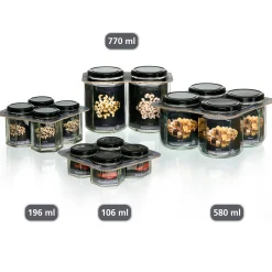 Hot Vorratsgläser-Set Mara | 4-teilig | 196 ml Vorratsgläser-Set