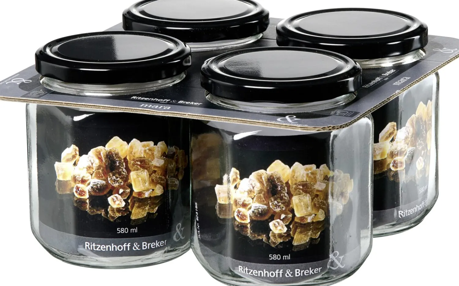 Discount Vorratsgläser-Set Mara | 4-teilig | 580 ml Vorratsgläser-Set