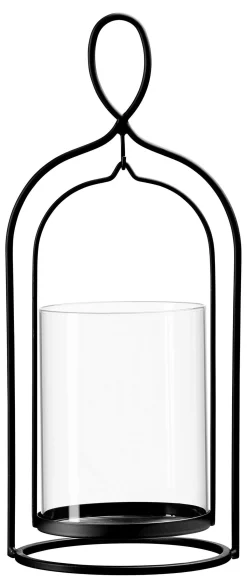 Clearance Windlicht Nero | 13 x 13 x 33 cm | schwarz Windlicht